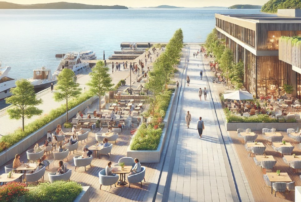 Sketch of port in Japan.