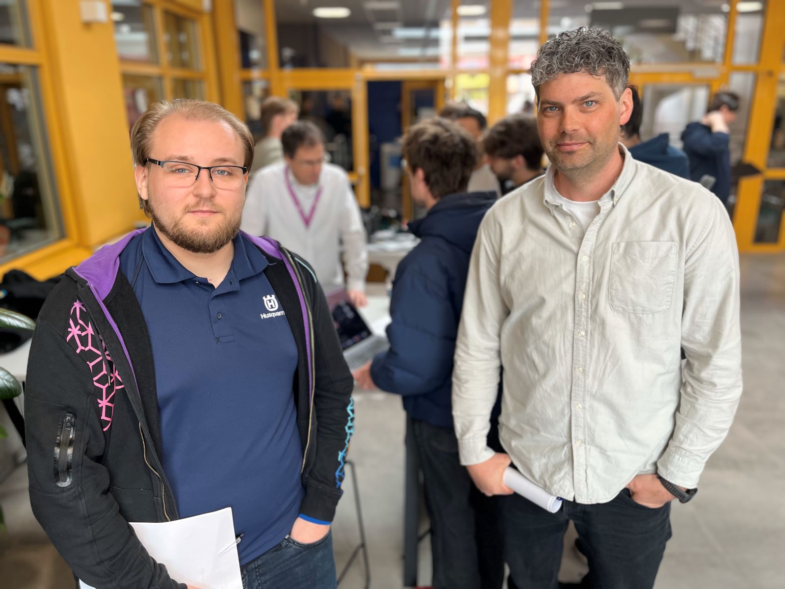 Jesper Persson and Erik Hårsmar from Husqvarna Group.