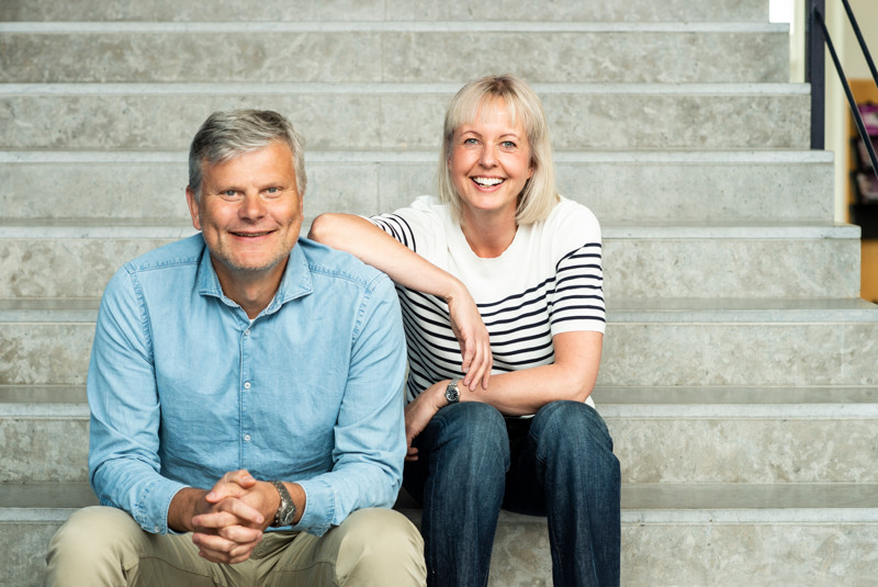 Charlotta Mellander, Professor Economics at Jönköping International Business School (JIBS) and Emil Danielsson, CEO of Klimator, who previously worked at JU.