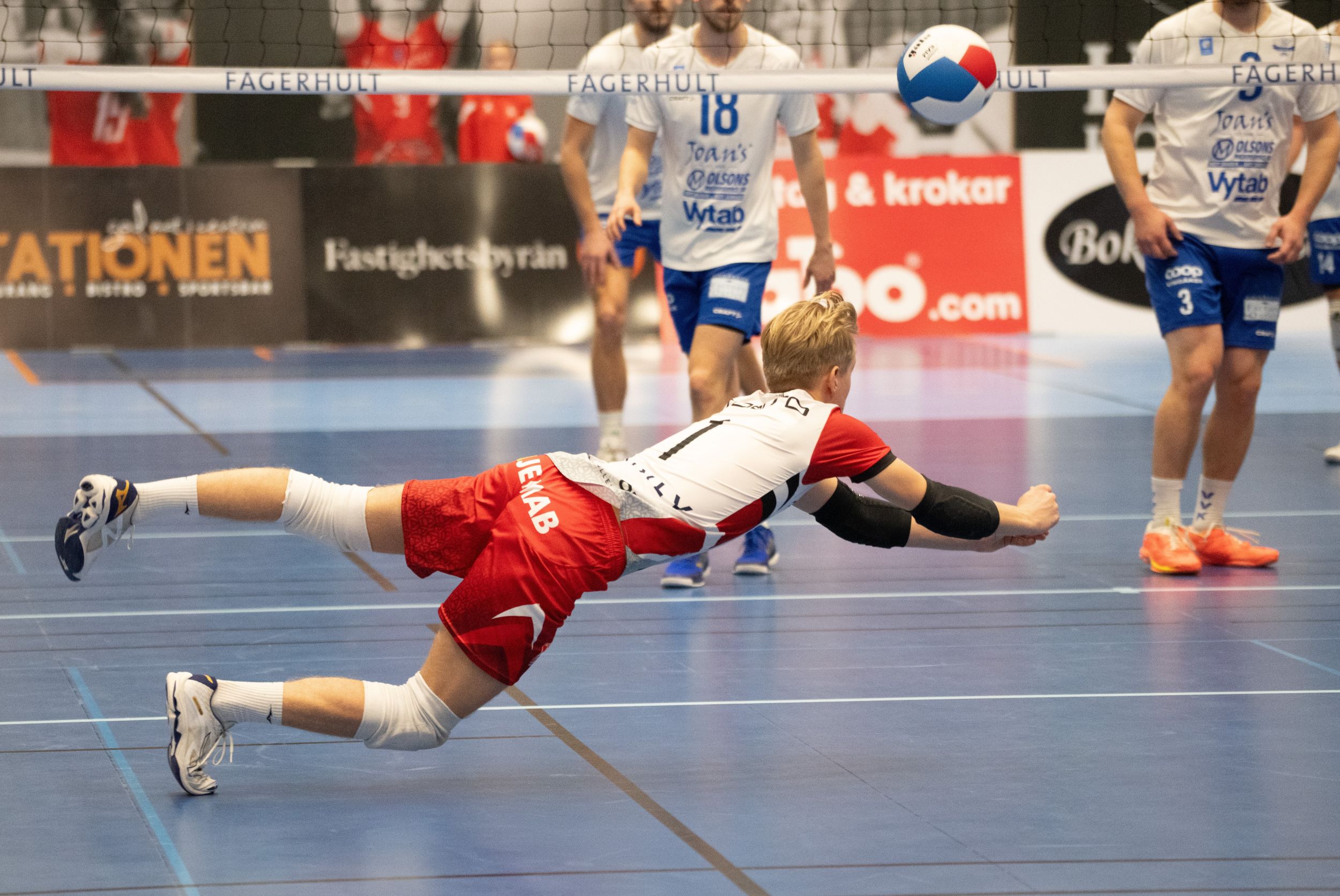 Bild från en volleybollmatch.