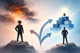 AI generated illustration of two contrasting paths: one shows chaos and confusion and the other represents preparedness